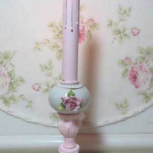 Candle Lamp, Rose Candle Lam; Pink Candle Lamp, Pink Rose Candle Lamps