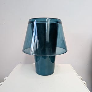 Vintage IKEA GAVIK hand-blown heavy glass table lamp design by Helena Svensson from the 90s